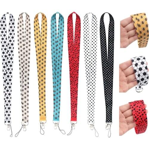 Ransitute R1311 Bee Football Polka Dot Ladybug Painting Key Chain Lanyard Neck Strap For Phone Keys ID Card Creative Lanyards