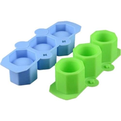 Silicone Pot Molds Form Arts Craft Polygonal Cup Moulds DIY Succulent Flowerpot Clay Plaster Gypsum Mold 3 Holes Concrete Mould