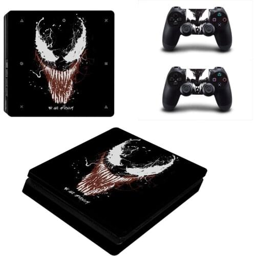 Venon Style Skin Sticker for PS4 Slim Console & Controllers Decal Vinyl Skins Cover Game Accessories YSP4S-3577