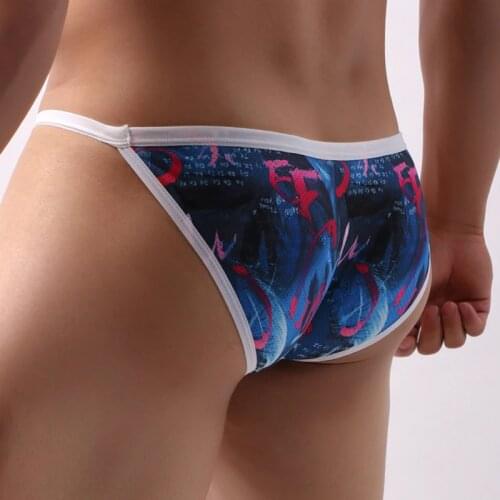 New Arrival Sexy Men Underwear Breathable Printed Briefs Male Underpants Cuecas Calzoncillos Briefs Bulge Pouch Bikini Jockstrap
