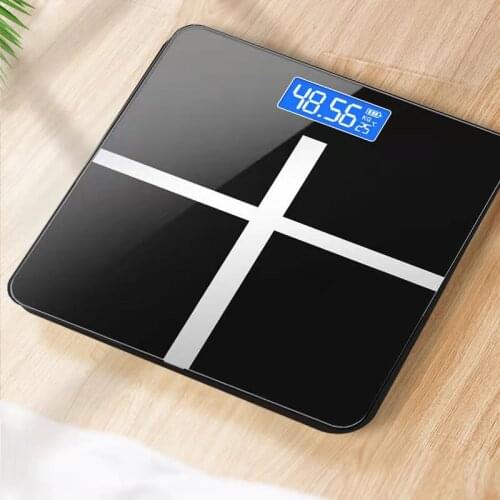Digital LCD Screen Body Weight Scale, Bathroom Floor Glass Smart Scale Battery Precision Household Scale