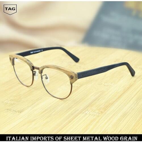 TAG Hezekiah Brand 2019 New Fashion Imitation Wood Optical Glasses Frame Vintage Eyeglasses Frames Women Oculos Monturas Retro