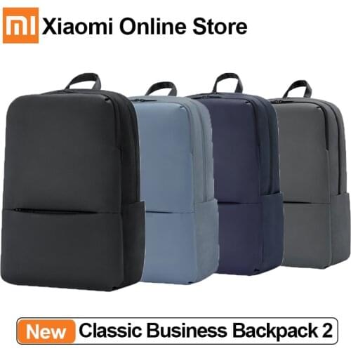 Xiaomi Mi Classic Business Backpack 2 Generation Level 4 Waterproof 15.6inch Laptop Shoulder Bag Outdoor Travel Bag