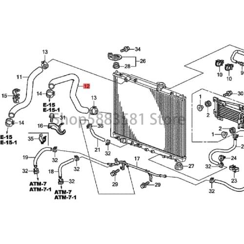 Water pipe Engine turbocharger oil return pipe hon daa cur amd xWater tank water pipe Radiator outlet pipe Water hose