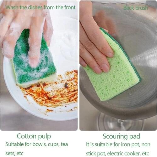 1Pcs Dishwashing Sponge Emery Clean Rub Pot Rust Focal Stains Sponge Removing Kit Cleaning Brush Kitchen Accessories
