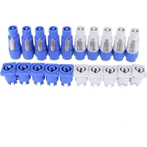 10 set PowerCON Type A NAC3FCA+NAC3MPA-1 Chassis Plug Panel adapter