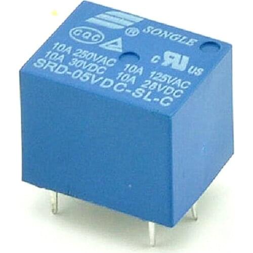 10PCS 5Pin 5V T73 The relay SRD-5VDC-SL-C Relay Switch New and original