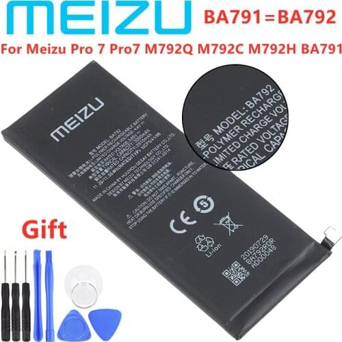 100% New Original 3000mAh BA792 Replacement Batteries For Meizu Pro 7 Pro7 M792Q M792C M792H BA791 Phone Battery Bateria