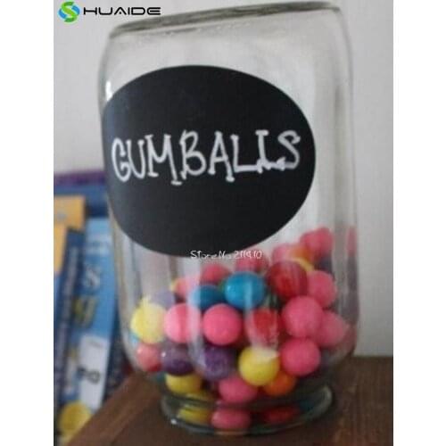 12pcs 3.5inch Black Chalkbord Labels Stickers Removable Waterproof Vinyl Wall Stickers For Kitchen Room Vinilos Parede A639