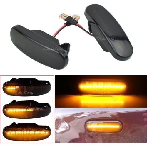 2x Dynamic LED Side Marker Light Repeater Lamp For Fiat Doblo Fiorino Grande Punto Idea Linea Multipla For Peugeot Citroen
