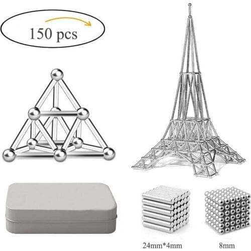 3D Puzzle Magnetic Building Sticks Blocks Toys for Chridren, Construction Educational Building Block toys Stacking Set