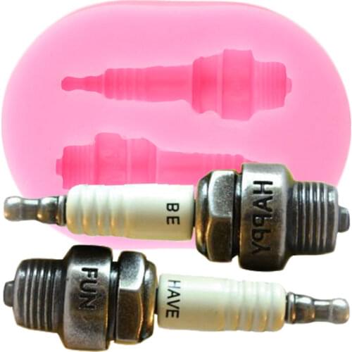 3D Spark Plugs Silicone Molds DIY Chocolate Mould Fondant Cake Decorating Tools Cupcake Topper Candy Polymer Clay Resin Moulds