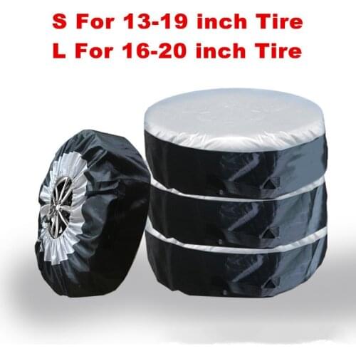 4Pcs Universal 13-19 16-20inch Car SUV Tire Cover Case Spare Tire Wheel Bag Tyre Spare Storage Polyester Oxford Cloth