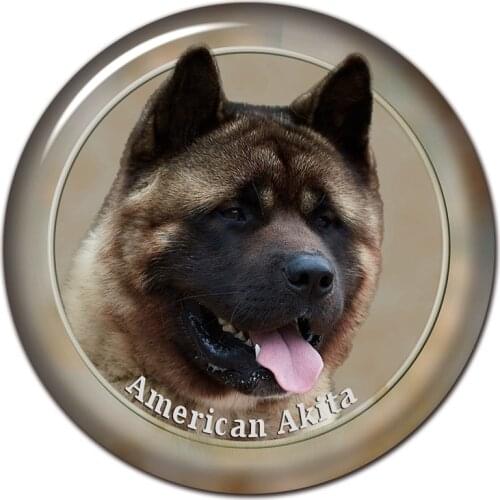 41602# Various Sizes PVC Decal American Akita Dog V2 Car Sticker Waterproof For Bumper Rear Window Laptop Refrigerator Toilet