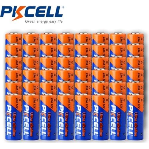 48x щелочная батарея PKCELL 12v 23a 8F10R K23A L1028 23A A23 V23GA MN21 Основная батарея и сухие батареи