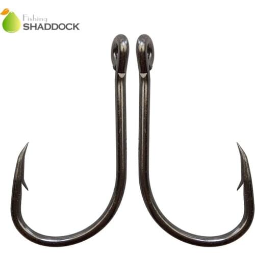 50pcs 9260 High Carbon Steel Fishing Hooks Black Sharp Faultless Oshaughnessy Bait Fishhooks Size 2/0 3/0 4/0 6/0 7/0