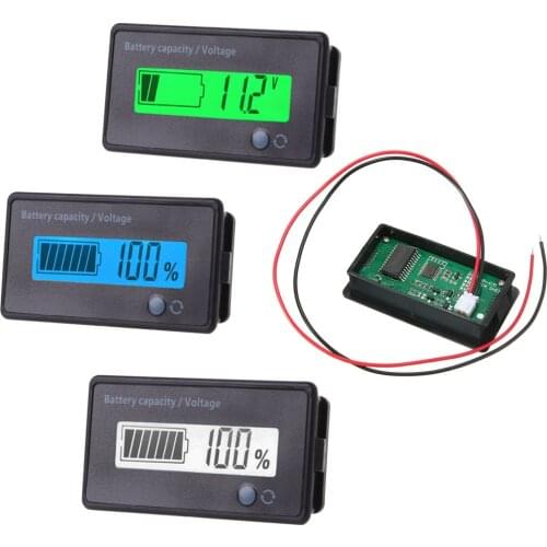 8V-70V DC 12V 24V 36V 48V LCD Acid Lead Lithium Battery Capacity Indicator Digital Voltmeter Voltage Meter Battery Tester Tools