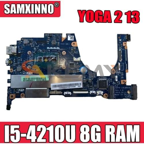 Akemy ZIVY0 LA-A921P Motherboard For Lenovo YOGA 2 13 YOGA2 13 Laptop Motherboard CPU I5 4210U 8G RAM 100% Test Work