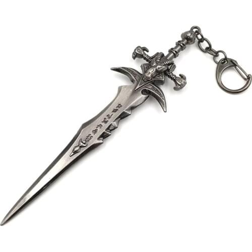 Bsarai WOW Frostmourne sword Sulfuras Hand of Ragnaros Grand Marshals Battle Eagle Hammer Toy Model Key Chain Ring