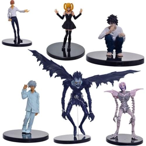 6pcs/lot 16cm Anime Cartoon Death Note L Killer Ryuuku Rem Misa Amane PVC Action Figure Model Toys Doll