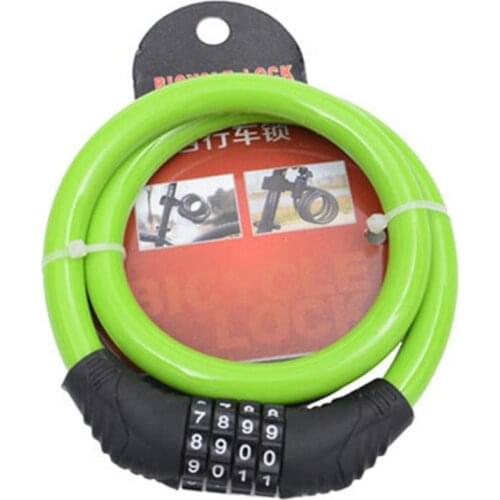 80%HOT Mountain Bike Bicycle Steel Cable 4-Digit Number Security Coded Combination Lock