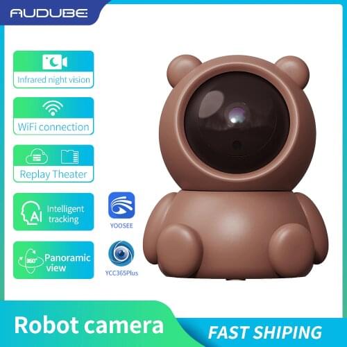WiFi IP cctv PTZ Camera HD1080P Wireless Home Security Mini Camera Indoor Infrared Night Vision Surveillance Bear Kit Camera