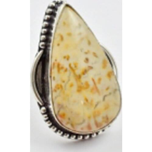 Jaspers Ring Silver Overlay over Copper, USA Size 7 , R2849
