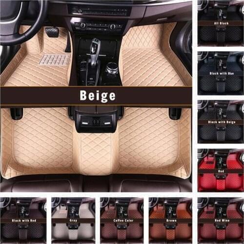 Custom Leather Car Floor Mats For Mercedes Benz GLS Class SLC SLK X Class A AMG C63 AMG Viano GLK-Class Foot Mats Accessories