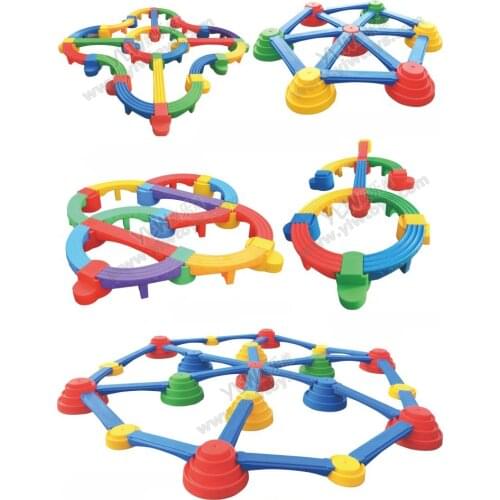 Multi-functional plastic single-plank bridge,kindergarten plastic toys playground,kids activities equipment