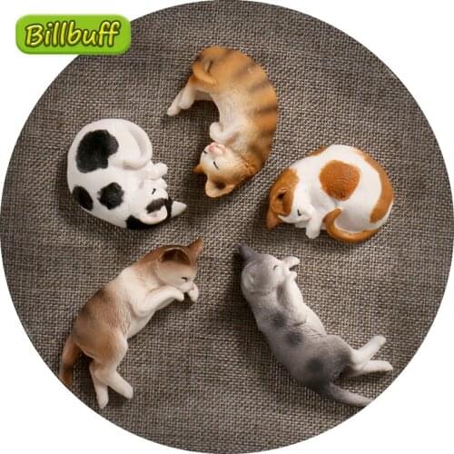 2021 Simulation Family Pet Cat Toys Animal Solid Model Poultry Action Figure Decoration Model Educational Toys for Children Gift