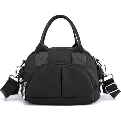 Fashionable Nylon Woman Shoulder Bag Solid Zipper Soft Black Casual Tote Luxury Purses And Handbags Women Crossbody For Designer