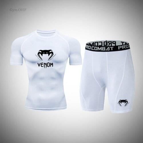 Mens Race T-Shirt Muscle Mens Fighting Suit Basketball Suit Mens Compression Shorts Mens Sportswear Tight Suit Rashguard MMA