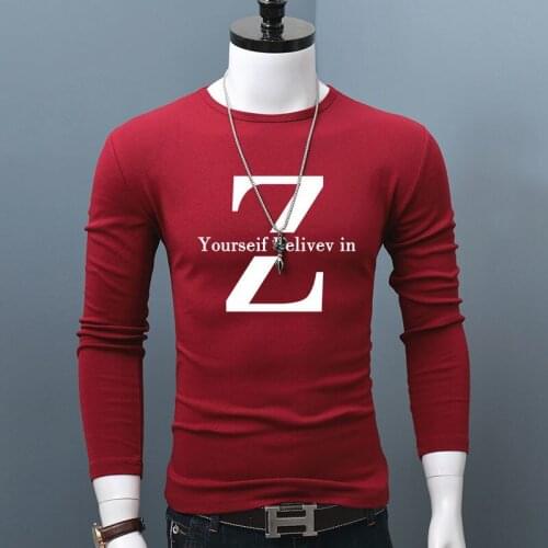 2020 Autumn and Winter New Cotton Mens Long Sleeve T Shirt Thin Korean Edition Round Neck Large Size Jacket Jacket5XL, 6XL
