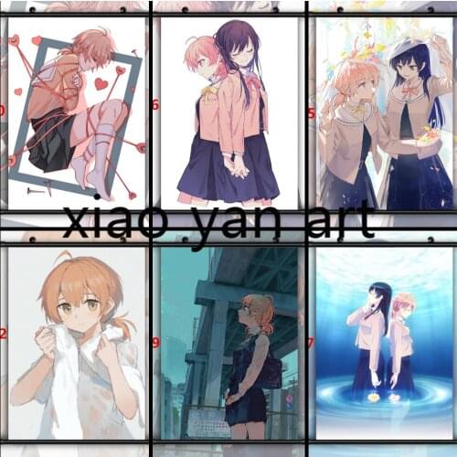 Blooming on You Yuri Touko Nanami Anime DIY Diamond Painting Diamond Mosaic Cross Stitch Kits Full Diamond Embroidery Room Decor