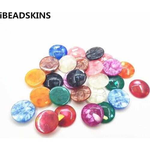 New arrival! 18mm 100pcs Built-in shell flat back half Round beads for earrings accessories,Earring parts,Hair clip accessories