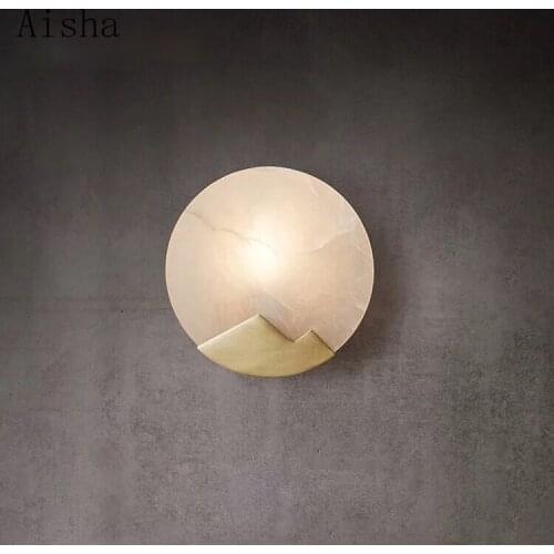 New Chinese Style Copper Wall Lamp Creative Designer Background Aisle Bedside Bathroom Marble Wall Lamp Bedroom Decor