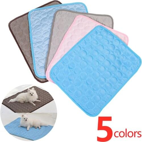 Pet Dog Cooling Mat Summer Pad Mats For Dogs Cats Breathable Blanket Cushion Ice Pads Washable Sofa Floor Pet Dog Bed Mat