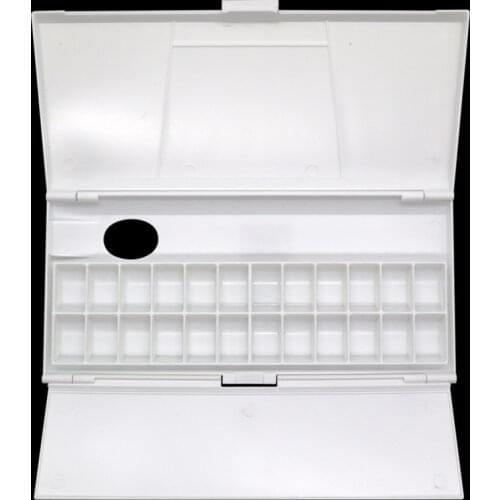 24Grid Fold Watercolor Palette for Artist Watercolor Moisturizing Oil Painting Paint Palette Art Supplies