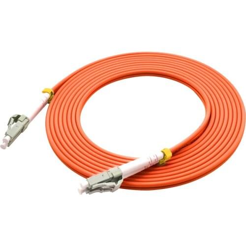 30 Meters Optical Fiber Patch Cord Cable,LC/PC-LC/PC,3.0mm Diameter,OM2 Multimode 50/125,Duplex,LC to LC