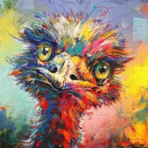 PDMDOG 5d DIY Diamond Painting Cartoon ostrich head Full Diamond embroidery Cross Stitch Needlework mosaic Home Decor kids Gift
