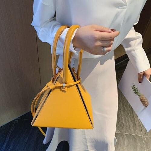 Pyramid Individual Design Pu Women Top-Handle Bags 2020 New Ladies Shoulder Bag for Shopping Party Female Fashion Handbag