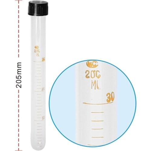 30mL Glass Centrifuge Test Tube With/PP Screw Cap Round Bottom 3 Pcs/Lot