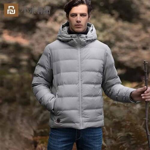 Youpin Graphene Heated Down Jacket Winter Autumn men Ultralight Velvet Plug In keep Heating For Men Winter Essential Anti-dirty