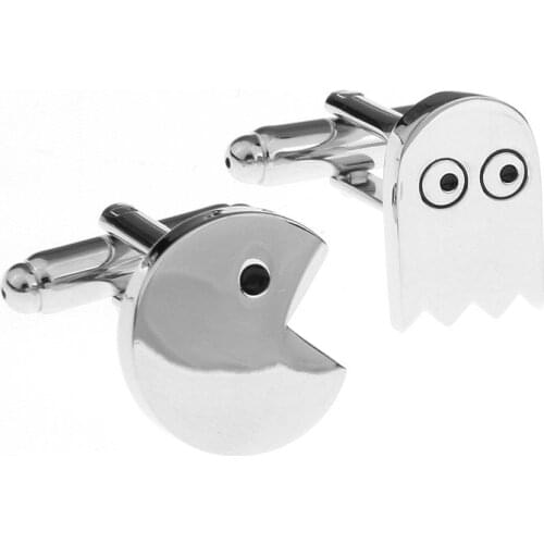 Factory Price Retail For Men Copper Material Cute Pacman Style Cuff Links