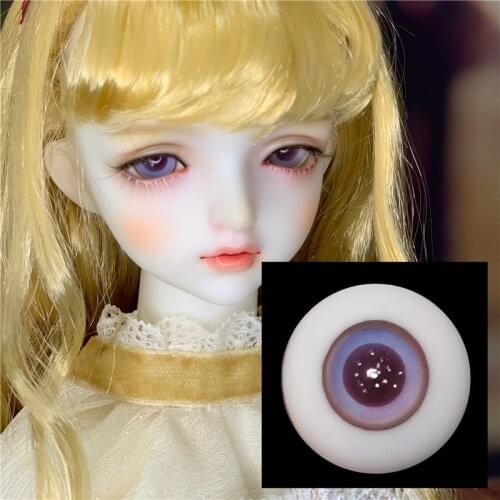 BJD doll eyes suitable for 10mm12mm14mm16mm small iris size blue purple glass eyes doll accessories