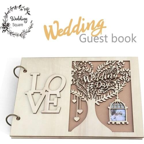 Wedding GuestBook Wooden Wedding Guest Book wedding tree Personalised Guest Book