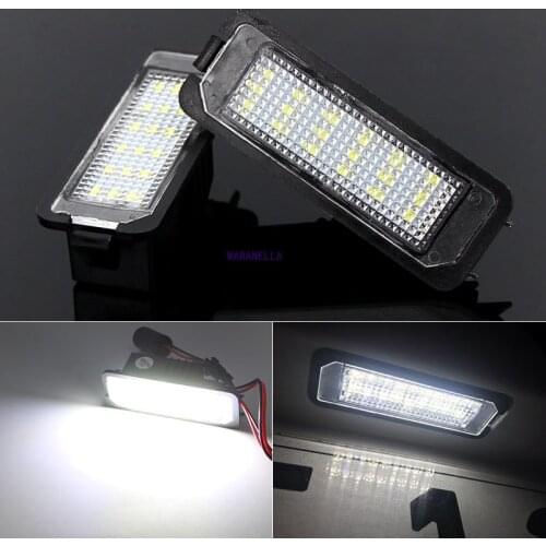 2pcs canbus LED License Plate Lights For Skoda Superb 3T4 3T5 Seat Ibiza 4 5 Altea Exeo Toledo 4 Leon 2 3 OEM Replacement Bulb