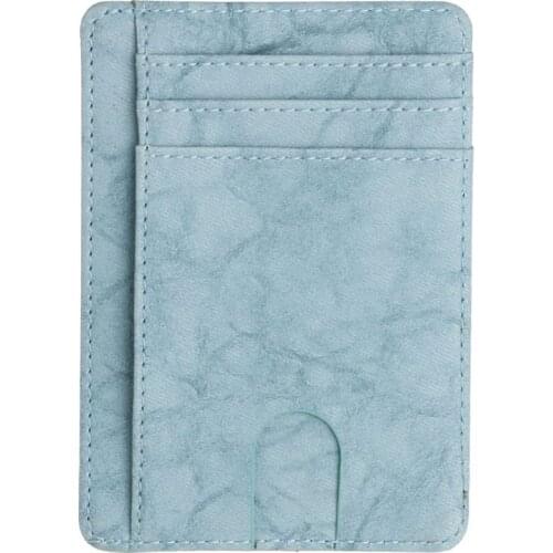 Ultra Slim RFID Blocking Minimalist Wallet Business Card Cover Case Super Thin Q1QA