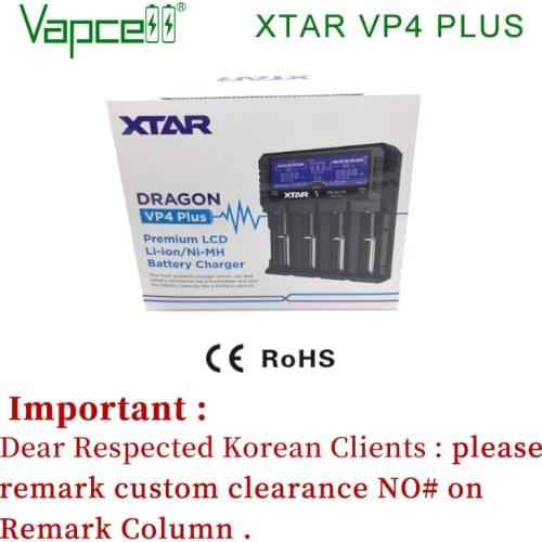 Vapcell original battery charger XTAR VP4 PLUS for 18650 21700 26650 18350 batteries charger and Battery Pack free shipping