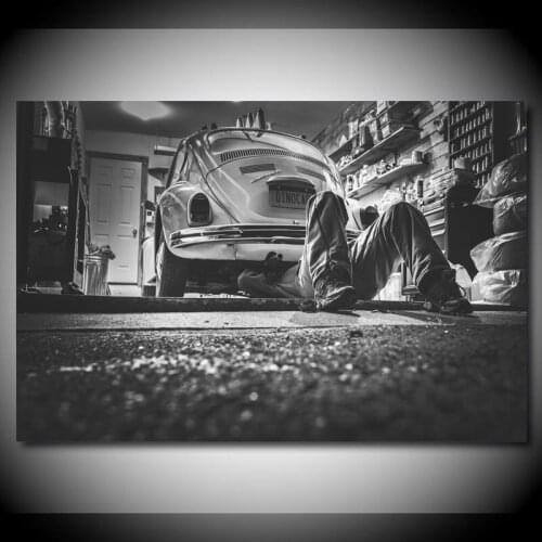 Vintage Retro Car Repair Car Mechanics Buggy Wall Art Posters and Prints Modern Canvas Paintings for Living Room Decor